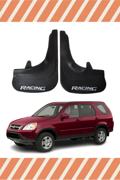 NOVDES Honda Cr-V 2002-2007 Racing Beyaz Yazılı 2'Li Tozluk Çamurluk Paçalık