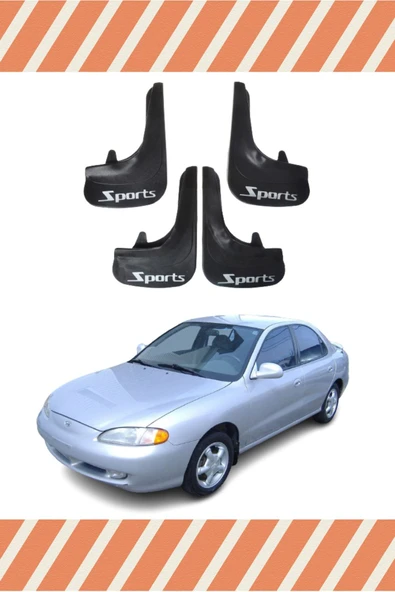 NOVDES Honda Elentra 1996-2001 Sports Yazılı 4'lü Tozluk Çamurluk Paçalık Uyumlu