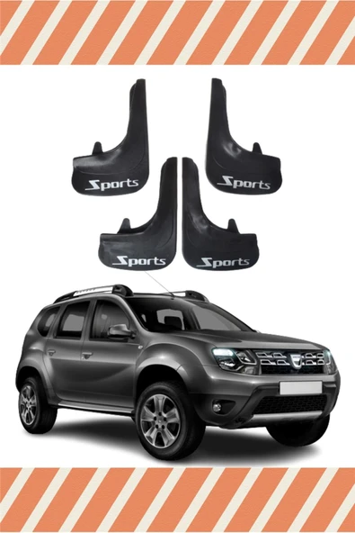 Heda Tex Dacia Duster 2010-2017 Sports Yazılı 4'lü Tozluk Çamurluk Paçalık