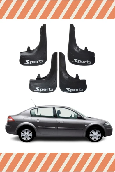 Heda Tex Renault Megane 2 Sd 2004-2010 Racing Yazılı 4'lü Tozluk Çamurluk Paçalık