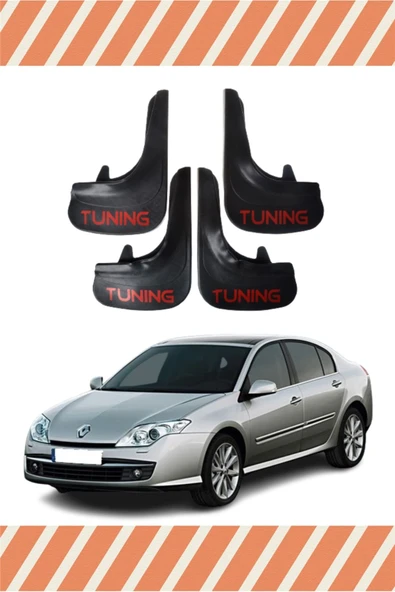 Heda Tex Renault Laguna 3 Tunıng Yazılı 4'lü Tozluk Çamurluk Paçalık