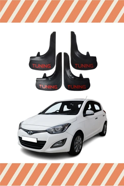 Heda Tex Hyundai I20 2011-2014 Tunıng Yazılı 4'lü Tozluk Çamurluk Paçalık