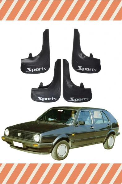 Heda Tex Volswagen Golf 2 Sports Yazılı 4'lü Tozluk Çamurluk Paçalık
