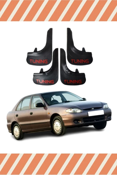 ATALAY TİCARET Hyundai Accent Yumurta Kasa Tuning Yazılı 4'lü Tozluk Çamurluk Paçalık-Uyumlu