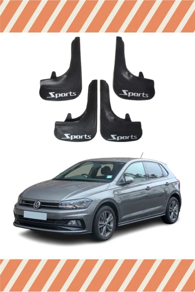 Heda Tex Volswagen Polo Sports Yazılı 4'lü Tozluk Çamurluk Paçalık