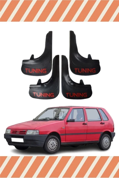 NOVDES Fiat Uno Tunıng Yazılı 4'lü Tozluk Çamurluk Paçalık