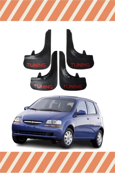 Heda Tex Chevrolet Aveo Hb 2005-2011 Uyumlu Tunıng Yazılı 4'lü Tozluk Çamurluk Paçalık