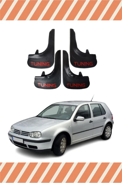 Heda Tex Volswagen Golf 4 Tunıng Yazılı 4'lü Tozluk Çamurluk Paçalık