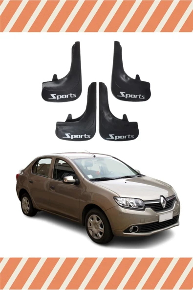 Heda Tex Renault Symbol Sports Yazılı 4'lü Tozluk Çamurluk Paçalık