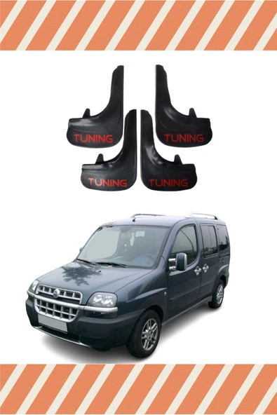 Heda Tex Fiat Doblo 2000-2010 Tuning Yazılı 4'lü Tozluk Çamurluk Paçalık