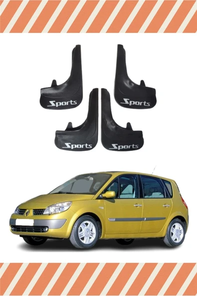 Heda Tex Renault Scenic Tüm Kasalar Sports Yazılı 4'lü Tozluk Çamurluk Paçalık