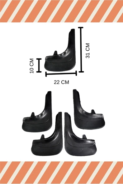 ALPAX OTOMOTİV Honda Jazz 2002-2008 4'lü Tozluk Çamurluk Paçalık Uyumlu