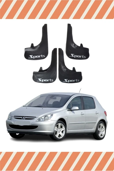 Heda Tex Peugeot 307 Sports Yazılı 4'lü Tozluk Çamurluk Paçalık
