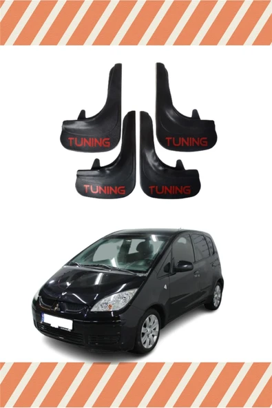 Heda Tex Mitsubishi Colt Tunıng Yazılı 4'lü Tozluk Çamurluk Paçalık
