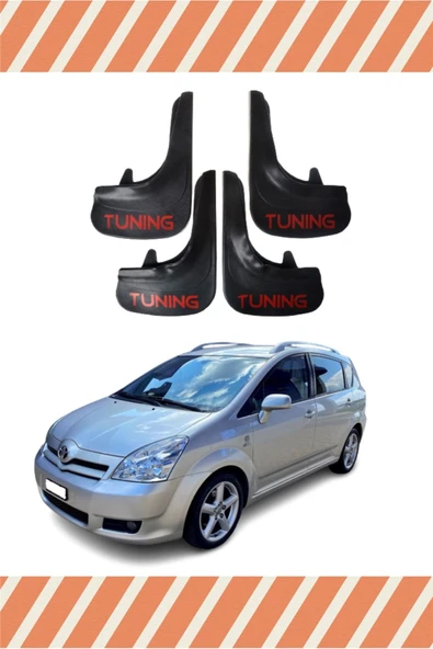 Heda Tex Toyota Verso 2004-2009 Tunıng Yazılı 4'lü Tozluk Çamurluk Paçalık