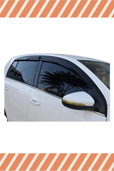 alp aksesuar Volkswagen Golf 6 2010-2013 Modellerine Özel 4'lü Mügen Tip Cam Rüzgarlığı - 2