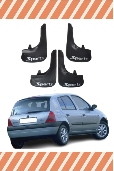 BUNGALERİ Renault Clio 2 Hb 1998-206 Sports Yazılı 4'lü Tozluk Çamurluk Paçalık