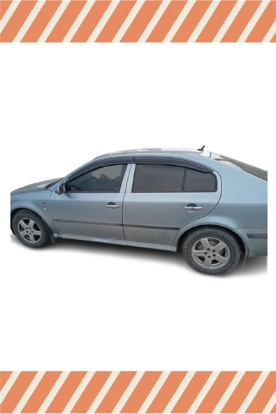 alp aksesuar Skoda Octavia Sedan 1996-2004 Modellerine Özel 4'lü Mügen Tip Cam Rüzgarlığı