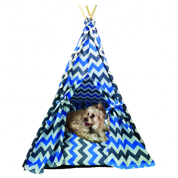 Çadır Kedi &Köpek Yatağı 65cm - Mavi
