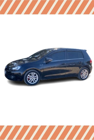 alp aksesuar Volkswagen Golf 6 2010-2013 Modellerine Özel 4'lü Mügen Tip Cam Rüzgarlığı