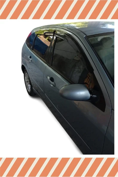alp aksesuar Ford Focus 1 Hb 1998-2004 Modellerine Özel 4'lü Mügen Tip Cam Rüzgarlığı