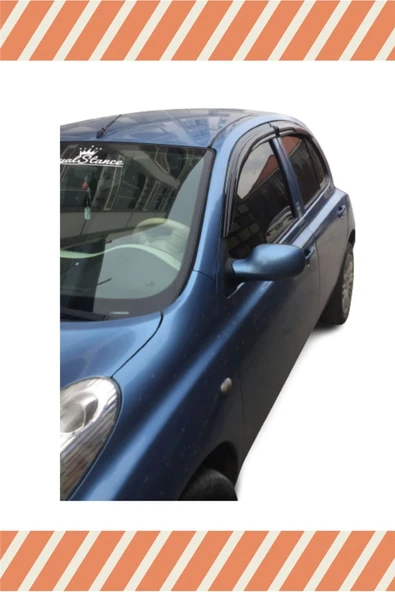 alp aksesuar Nıssan Micra 2003-2010 Modellerine Özel 4'lü Mügen Tip Cam Rüzgarlığı