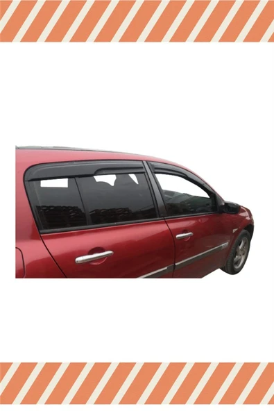 alp aksesuar Renault Megane 2 Hb 2004-2010 Modellerine Özel 4'lü Mügen Tip Cam Rüzgarlığı