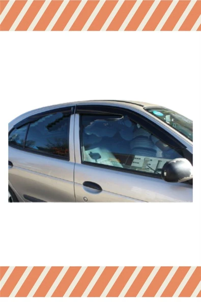 alp aksesuar Renault Megane 1 Sedan 1996-2004 Modellerine Özel 4'lü Mügen Tip Cam Rüzgarlığı