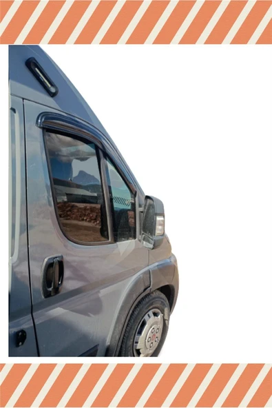 alp aksesuar Fiat Ducato 2006-2017 Modellerine Özel 2'li Mügen Tip Cam Rüzgarlığı