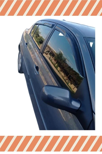 alp aksesuar Renault Megane 2 Sedan 2004-2010 Modellerine Özel 4'lü Mügen Tip Cam Rüzgarlığı