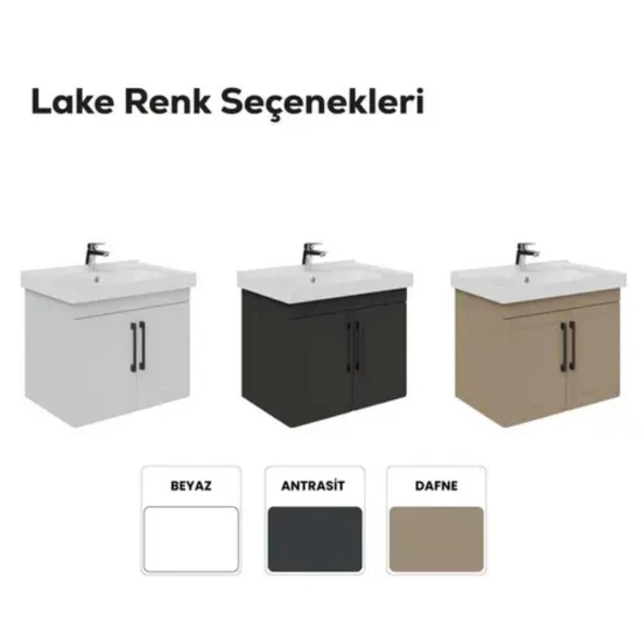 D20 Kapaklı Lavabo Dolabı Beyaz - 5