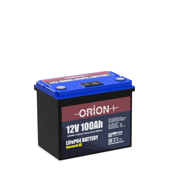 ORION AKÜ LIFEPO4 12100B 12V 100AH BLUETOOTH EKRANLI