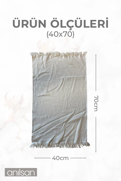 2'li Bej Saçaklı Düğün Havlusu 94Gr %100 Pamuk  40x70 cm El ve Yüz Havlusu - 3