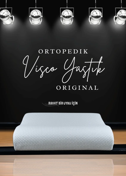 Visco Ortopedik Yastık Original | Boyun Fıtığı Boyun Düzleşmesi  Destekli Lüks Ortopedik Yastık | Taşıma Çantalı - 6