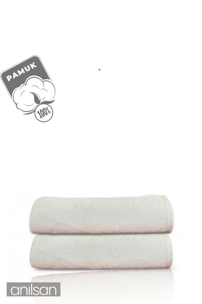 2'li Bej Saçaklı Düğün Havlusu 94Gr %100 Pamuk  40x70 cm El ve Yüz Havlusu - 2