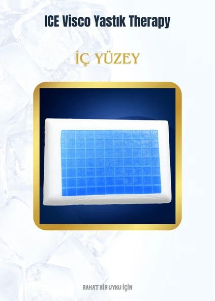 Ice Visco Yastık | Boyun Fıtığı Boyun Düzleşmesi Destekli Lüks Yastık | Taşıma Çantalı - 8