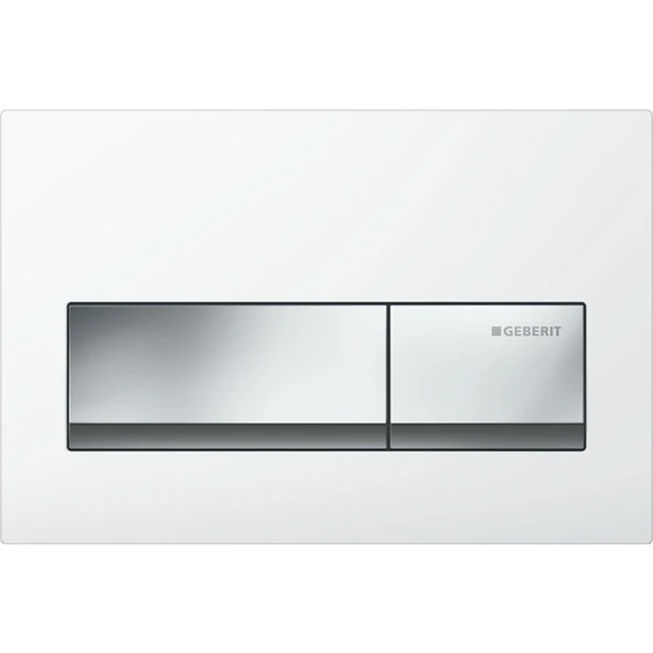 Geberit Alpha50 Kumanda Kapağı Çift Basmalı, Beyaz, 115.060.11.1
