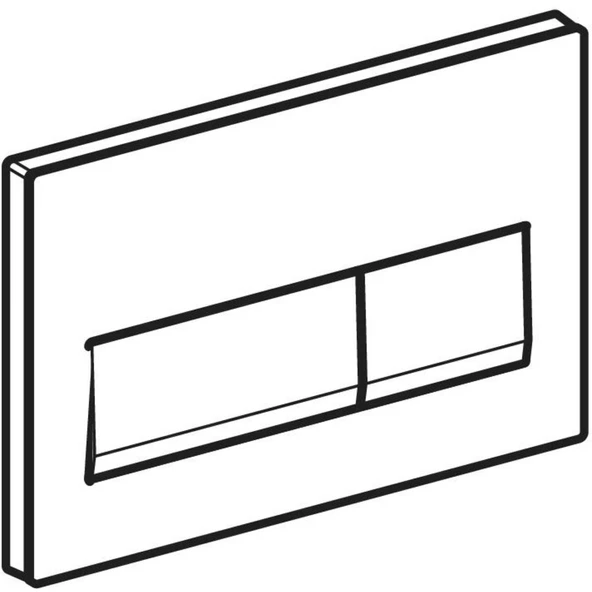 Geberit Alpha50 Kumanda Kapağı Çift Basmalı, Beyaz, 115.060.11.1 - 2