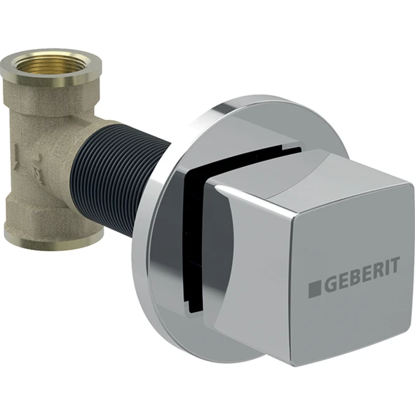Geberit Ankastre Stop Valf, Kare Volanlı, Parlak Krom 616.008.21.1