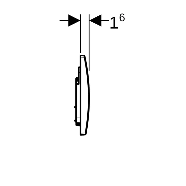 Geberit Alpha30 Kumanda Kapağı Çift Basmalı, Siyah Krom, 115.055.QC.1 - 4