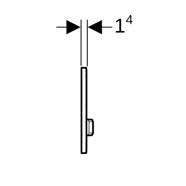 Geberit Sigma50 Kumanda Paneli, Çift Basmalı (Krom Basma Buton), Füme Cam, 115.788.SD.2 - 4
