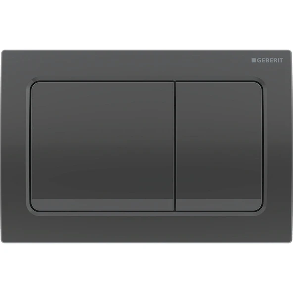 Geberit Alpha30 Kumanda Kapağı Çift Basmalı, Siyah Krom, 115.055.QC.1