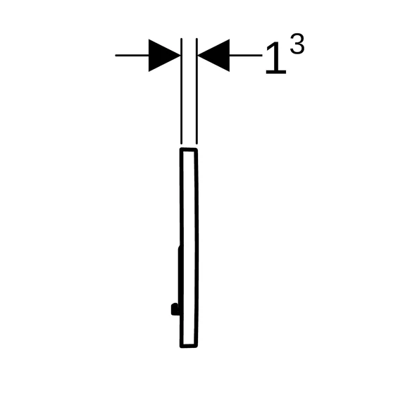 Geberit Sigma01 Kumanda Kapağı, Çift Basmalı, Mat Krom, 115.770.JQ.5 - 4