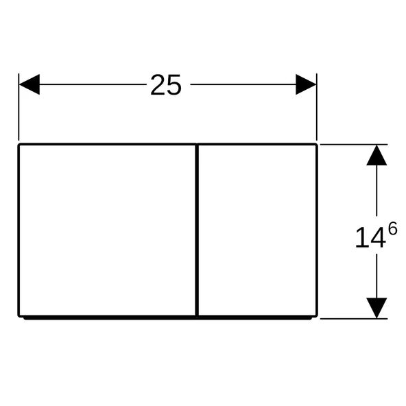 Geberit Sigma70 Çift Basmalı Kumanda Kapağı, Antrasit Cam, 115.622.JK.1 - 3