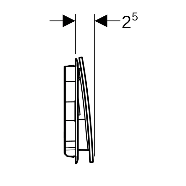 Geberit Sigma70 Çift Basmalı Kumanda Kapağı, Antrasit Cam, 115.622.JK.1 - 4