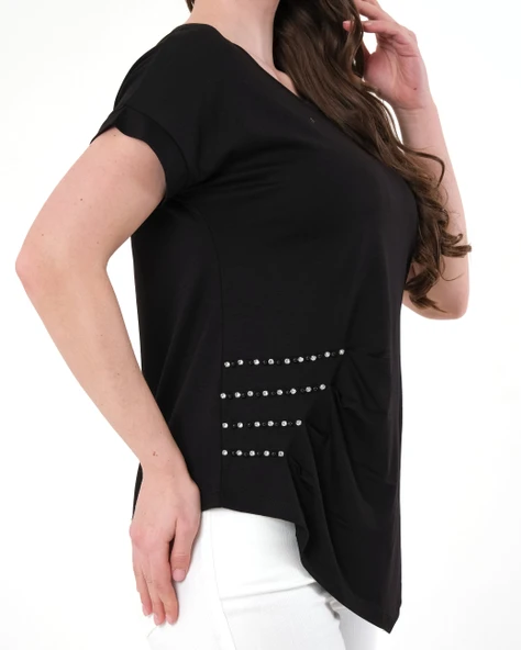 Vedi Minimalist Oversize Kısa Kol T-Shirt - Günlük Şıklık - 8