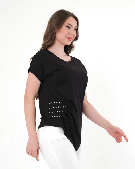 Vedi Minimalist Oversize Kısa Kol T-Shirt - Günlük Şıklık - 6