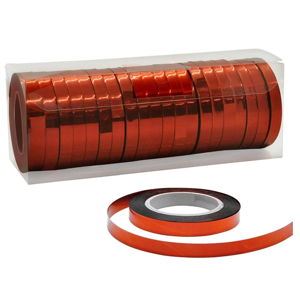 Rafya Metalik 8mm 25mt Kırmızı