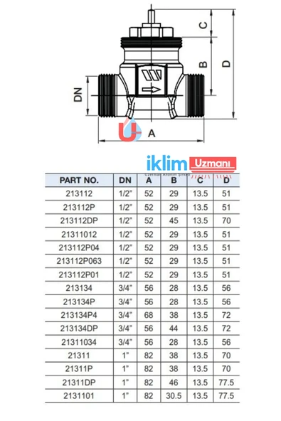 Watts 10001677 3/4" Ø19,5 Platto PN16 VANA - 3