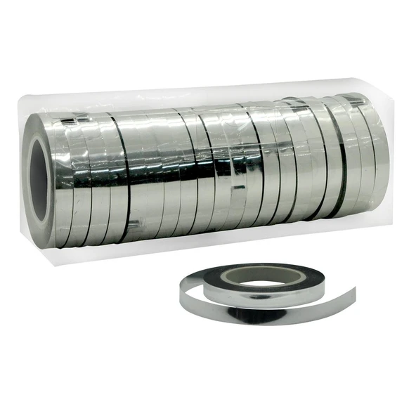 Rafya Metalik 8mm 25mt Gümüş